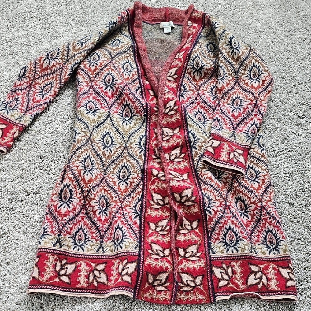 Sundance Red and Blue Knit Sweater